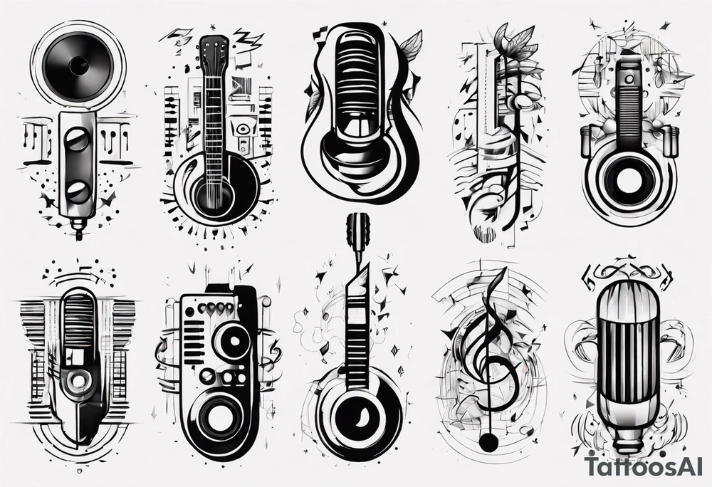 music sound tattoo idea