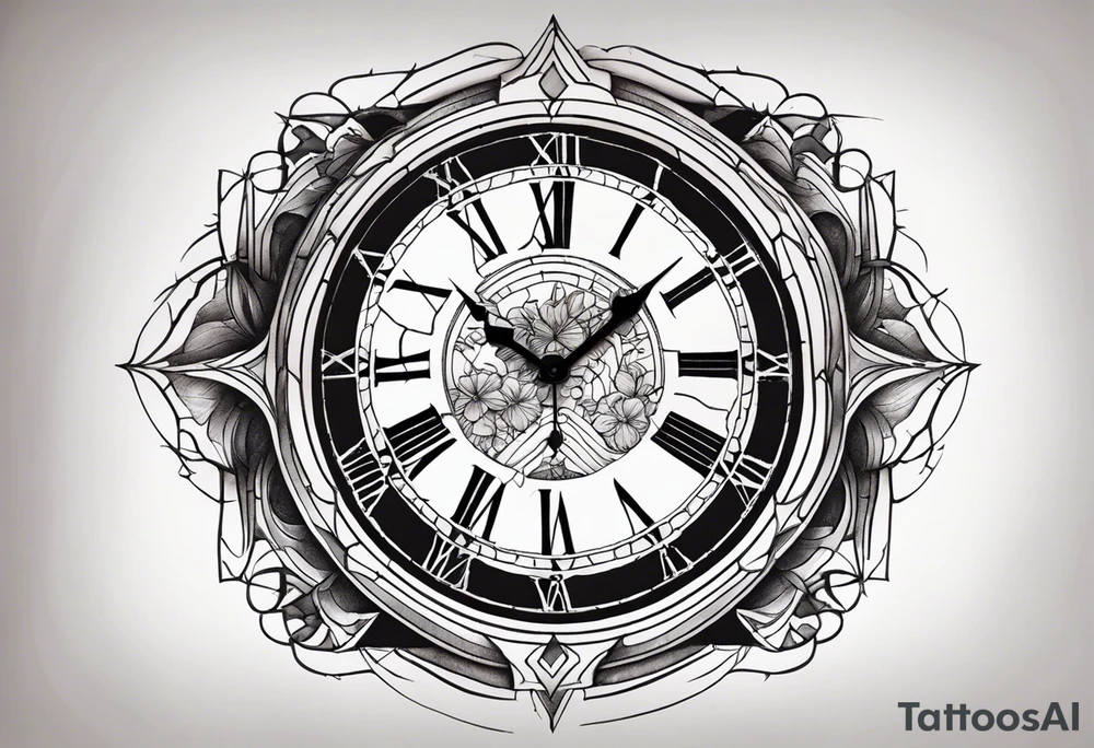 Clock thats cracked tattoo idea