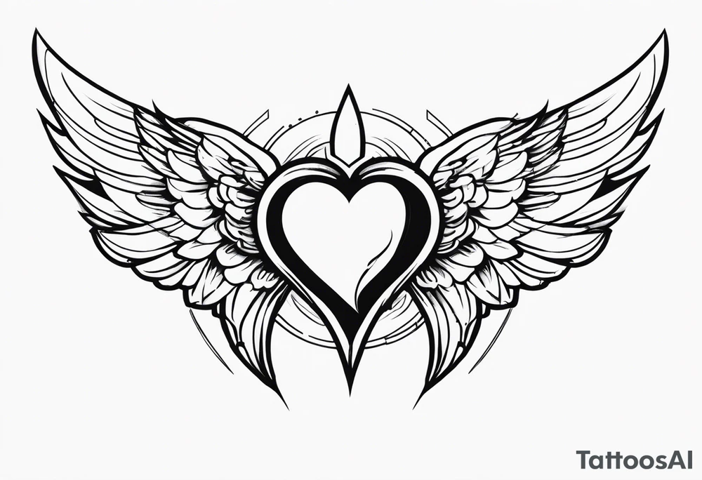 angel devil heart/wings tattoo idea