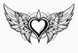 angel devil heart/wings tattoo idea