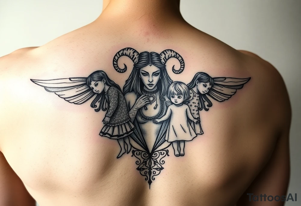 April, Aries, mother, 3 children tattoo idea