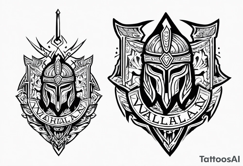 Valhalla  warrior soldier tattoo idea