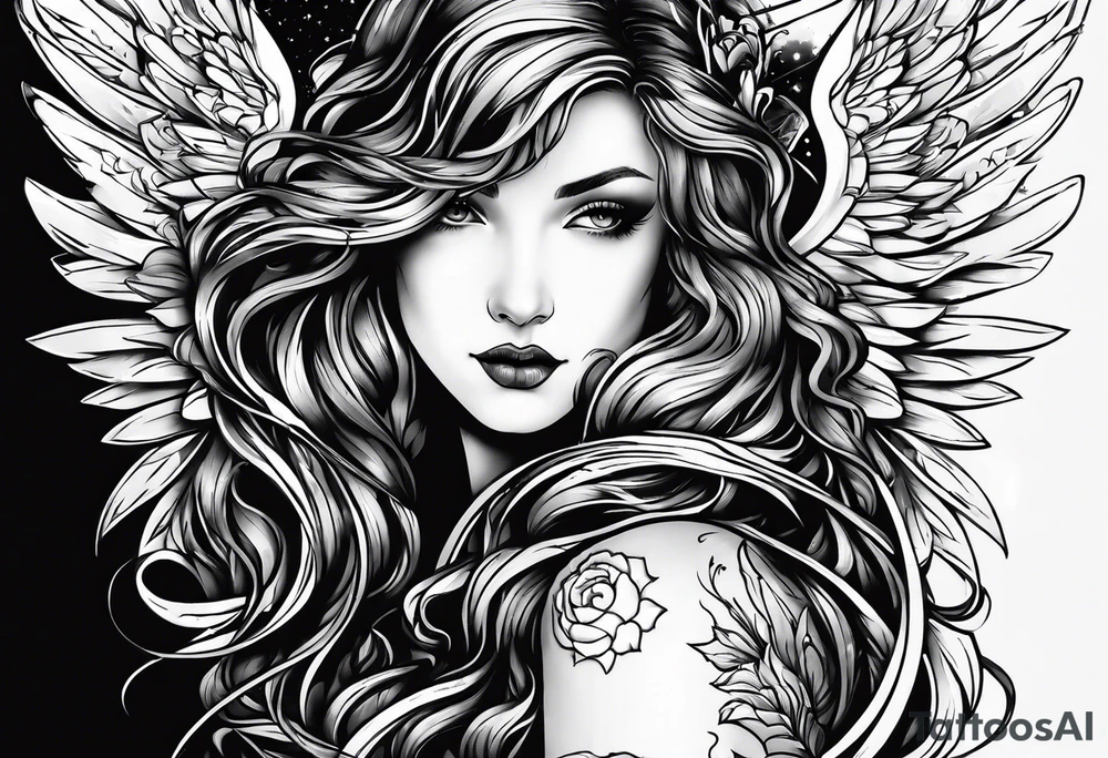 Angel shhh tattoo idea