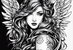 Angel shhh tattoo idea
