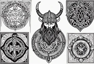Viking symbols tattoo idea