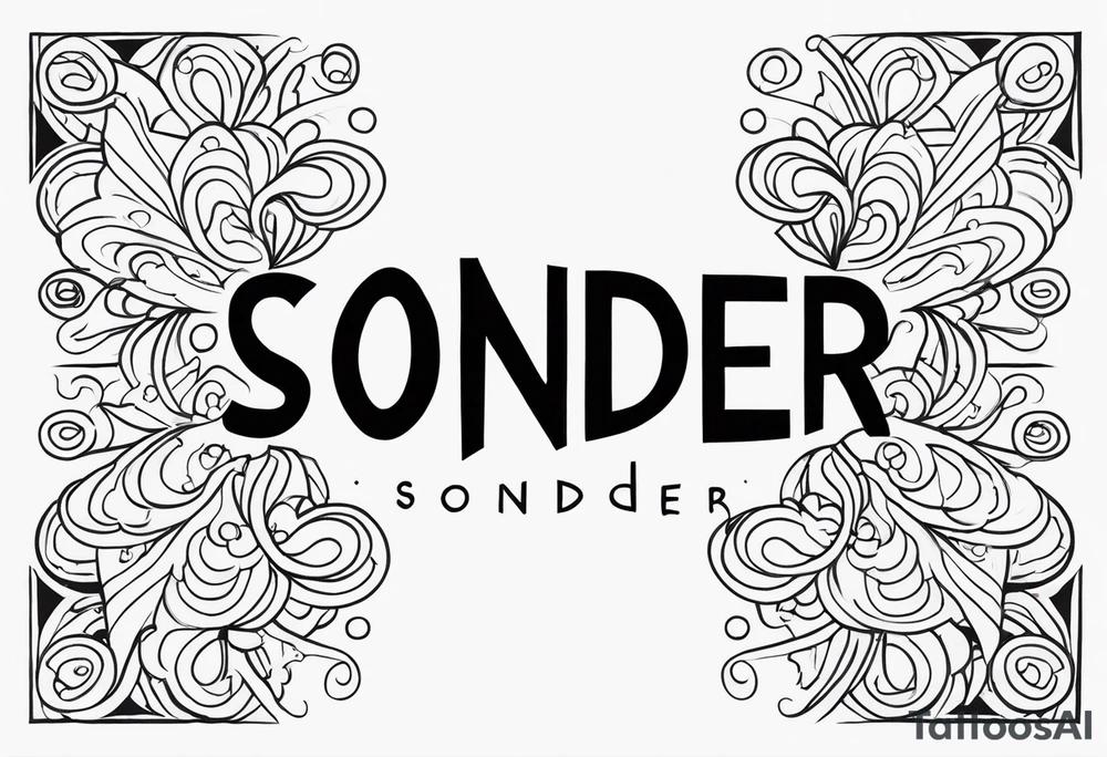 Illustration of the meaning of the word SONDER tattoo idea