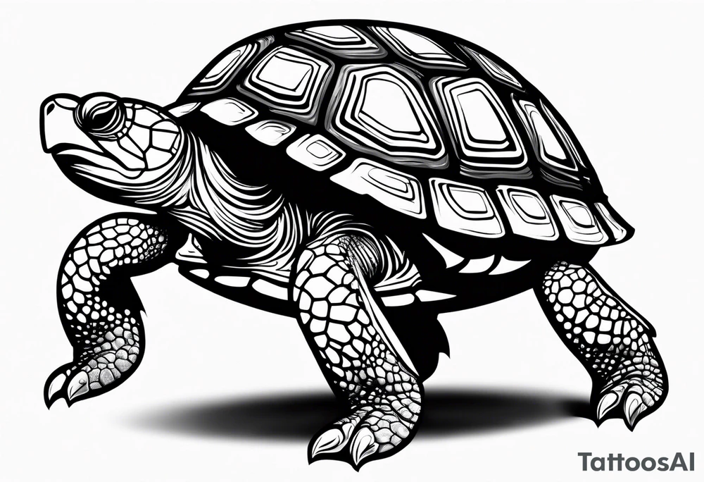 funny turtle tattoo idea
