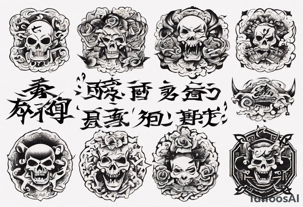 "地獄で待ってるよ" traditional text tattoo idea