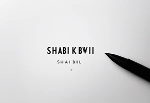 A tattoo of the sentence “Shabi ki biwi ” in Roman english tattoo idea