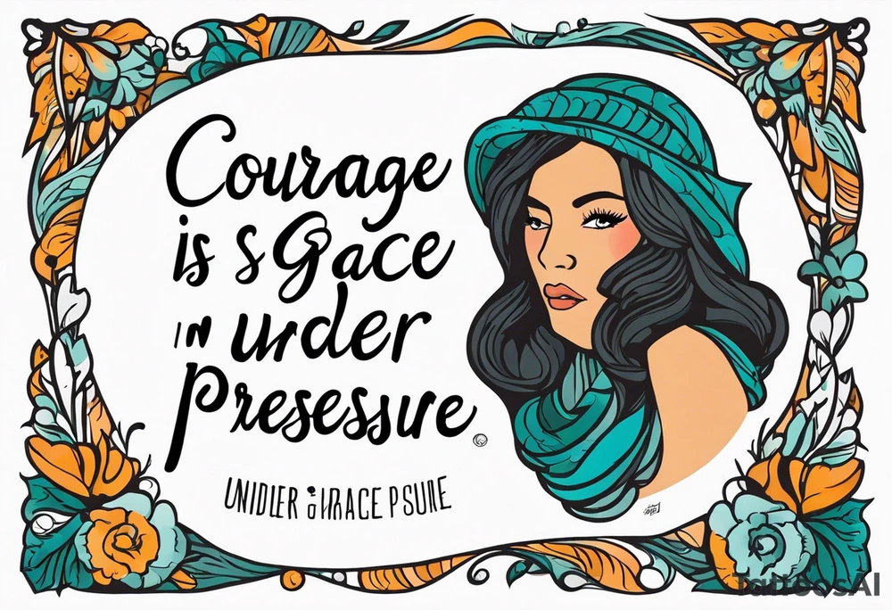 Courage is grace under pressure. tattoo idea