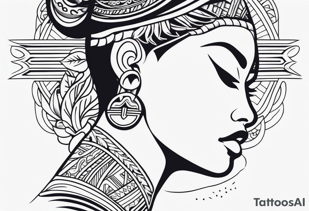 Polynesian minimal neck  tattoo tattoo idea