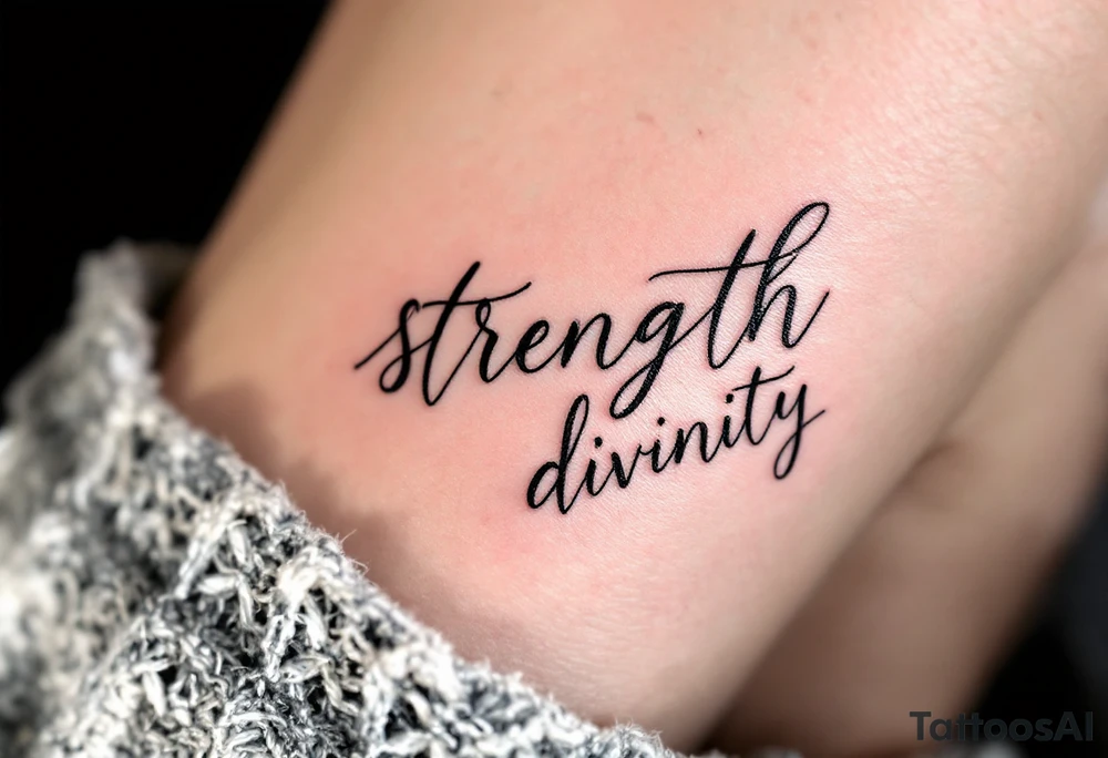 STRENGTH
DIVINITY tattoo idea