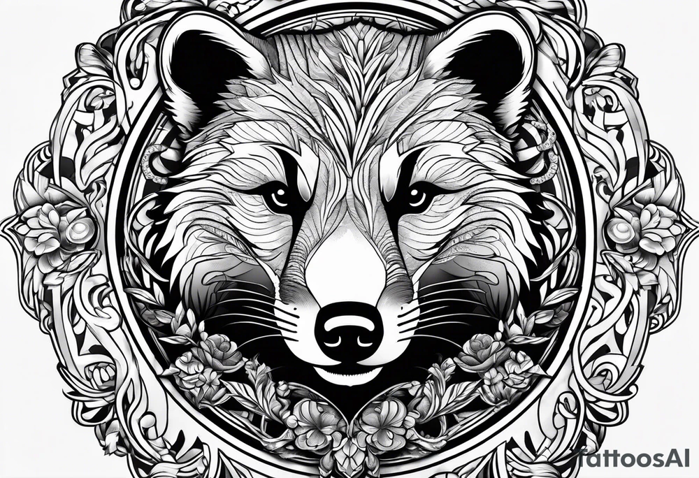 holy badger tattoo idea