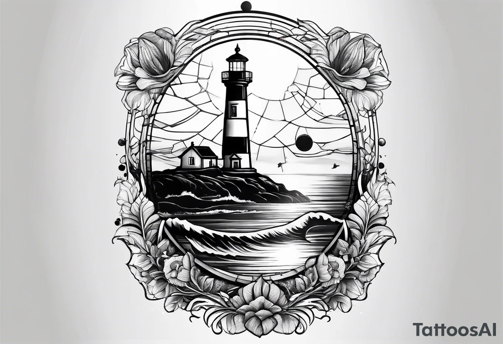 metch, saturn, lighthouse tattoo idea
