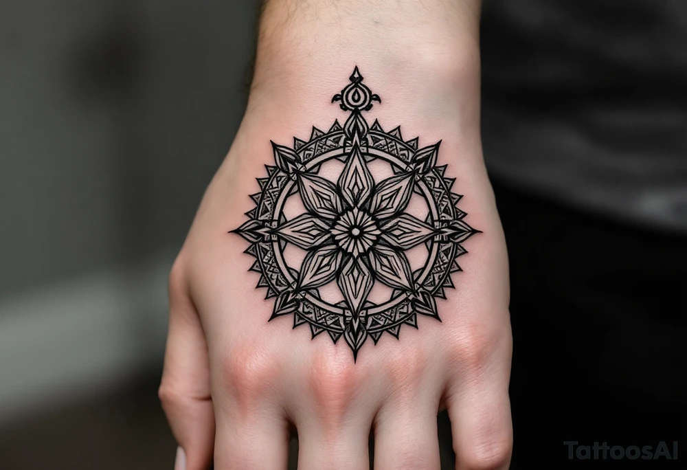 8 point wheel of Dharma tattoo idea