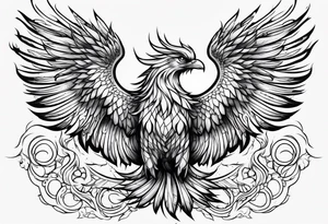 Phoenix riding from the ashes tattoo idea