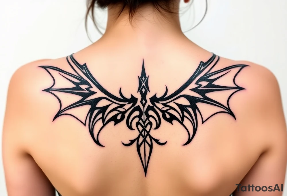 Dragon wings tattoo idea