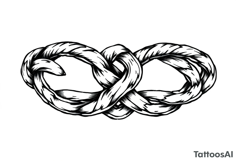 Armband tattoo of a single braided torc-style overgrown Celtic knot tattoo idea