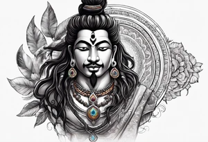 Shiva with chakars and mandela tattoo idea