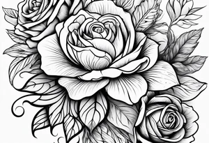floral wrap around tattoo idea