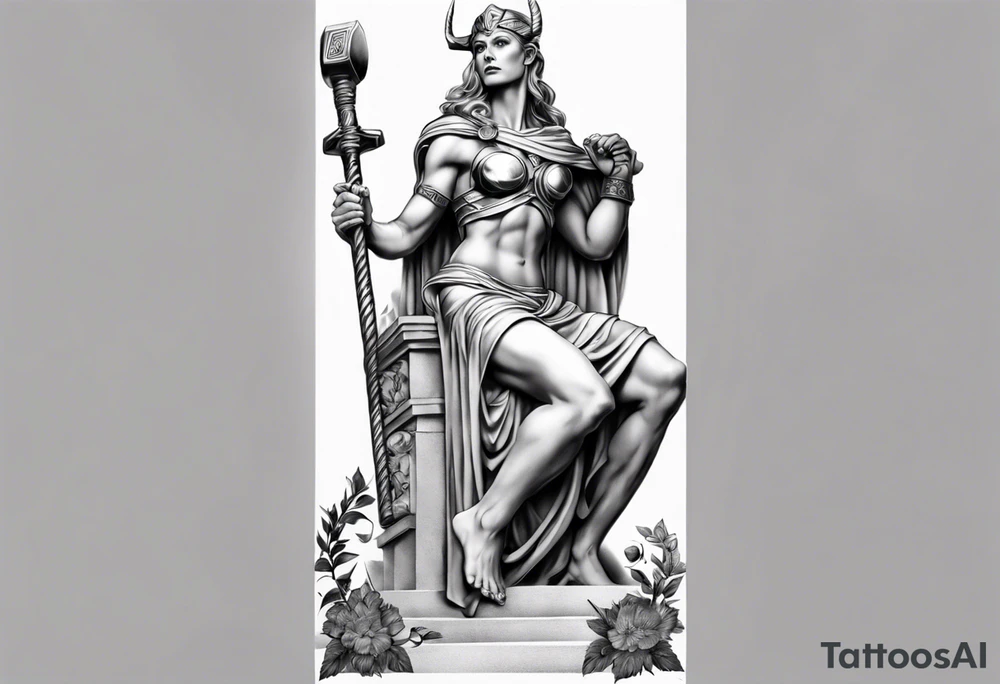 GREEK GODess thor STATUE
ARM SLEEVE
REALISTIC tattoo idea GREEK GODess thor STATUE
ARM SLEEVE
REALISTIC tattoo idea