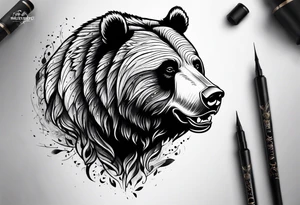 Craziest bear tattoo that you can come up with tattoo idea
