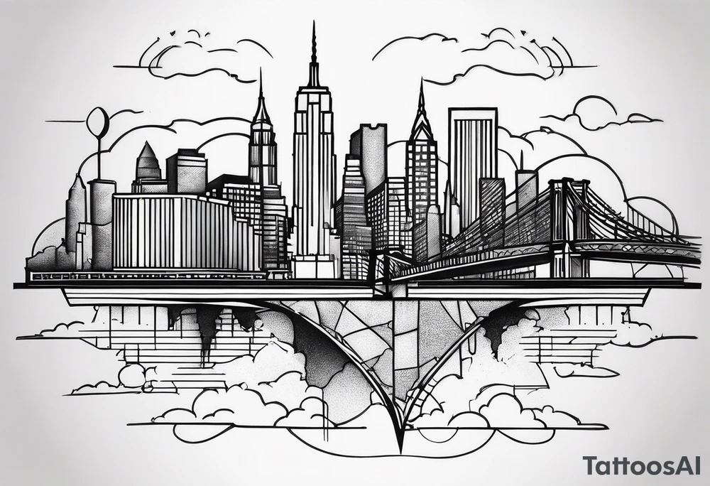Brooklyn skyline tattoo idea