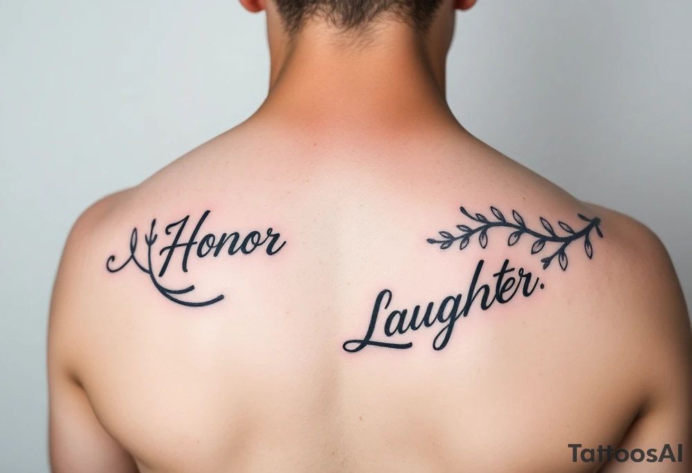 Honor integrity family friends laughter tattoo idea