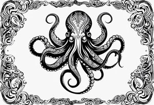 Tribal half sleeve octopus tattoo idea