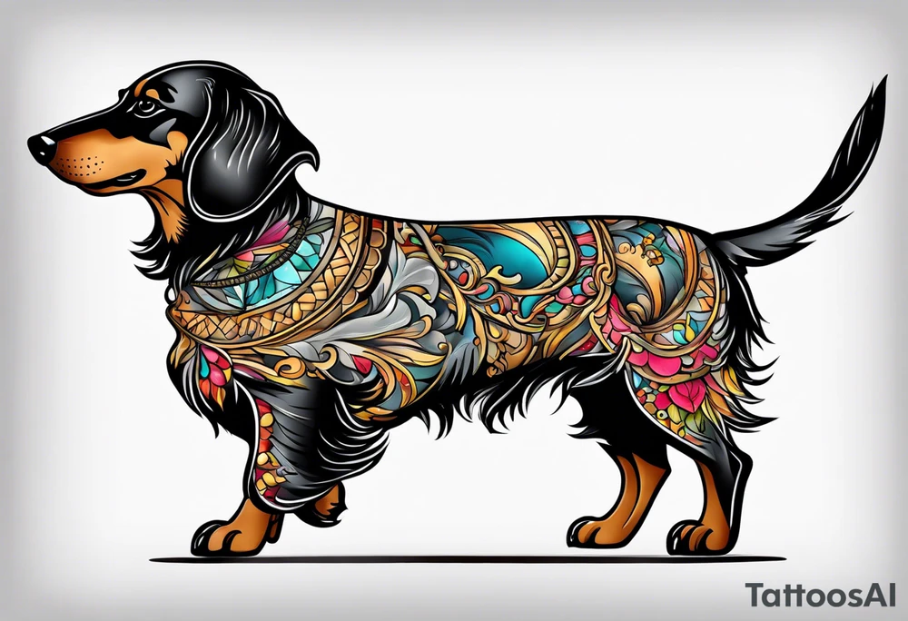 dachshund bark tattoo idea