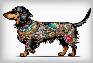 dachshund bark tattoo idea