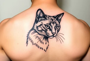 black cat tattoo idea