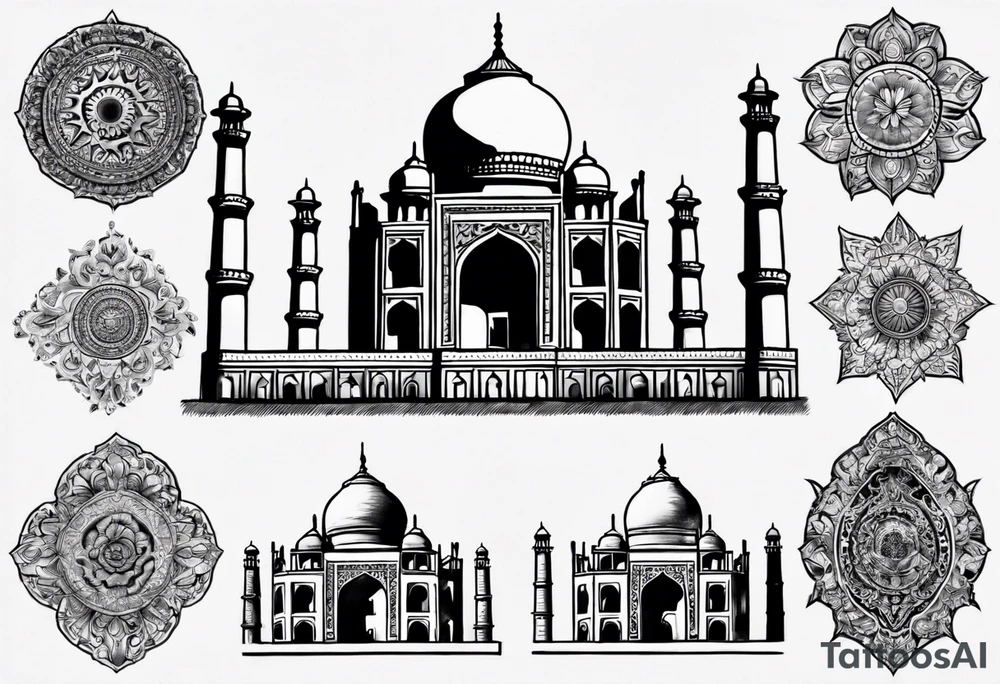 Taj Mahal tattoo idea