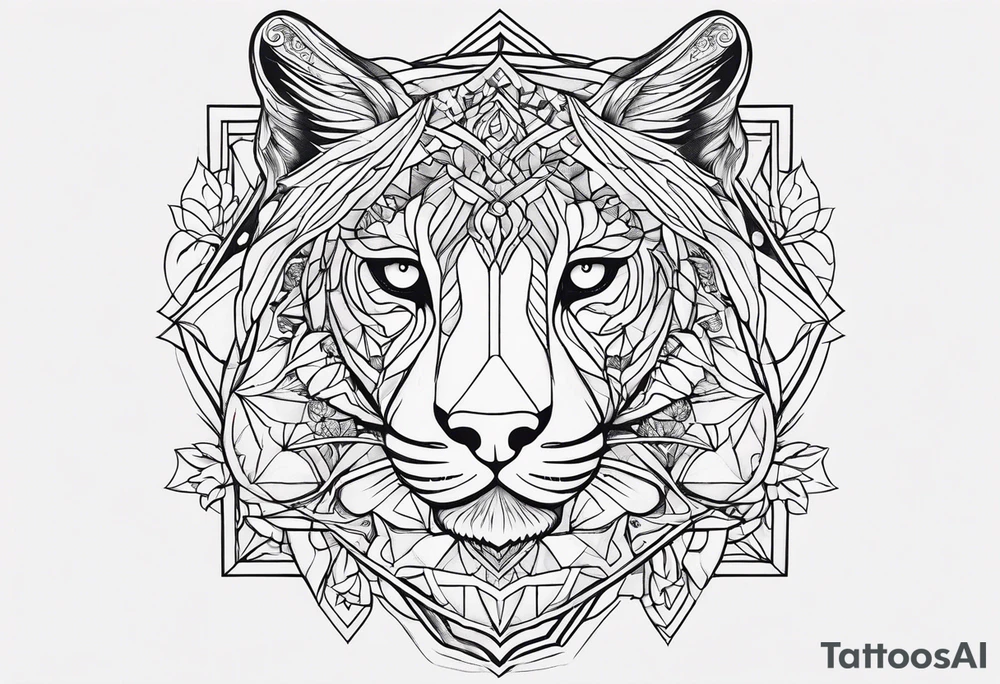 A thigh tattoo, symbol of strength, battle and motherhood. tattoo idea