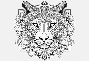A thigh tattoo, symbol of strength, battle and motherhood. tattoo idea