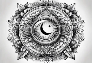 kompass mit L un C tattoo idea