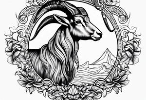 Aquarius goat tattoo idea