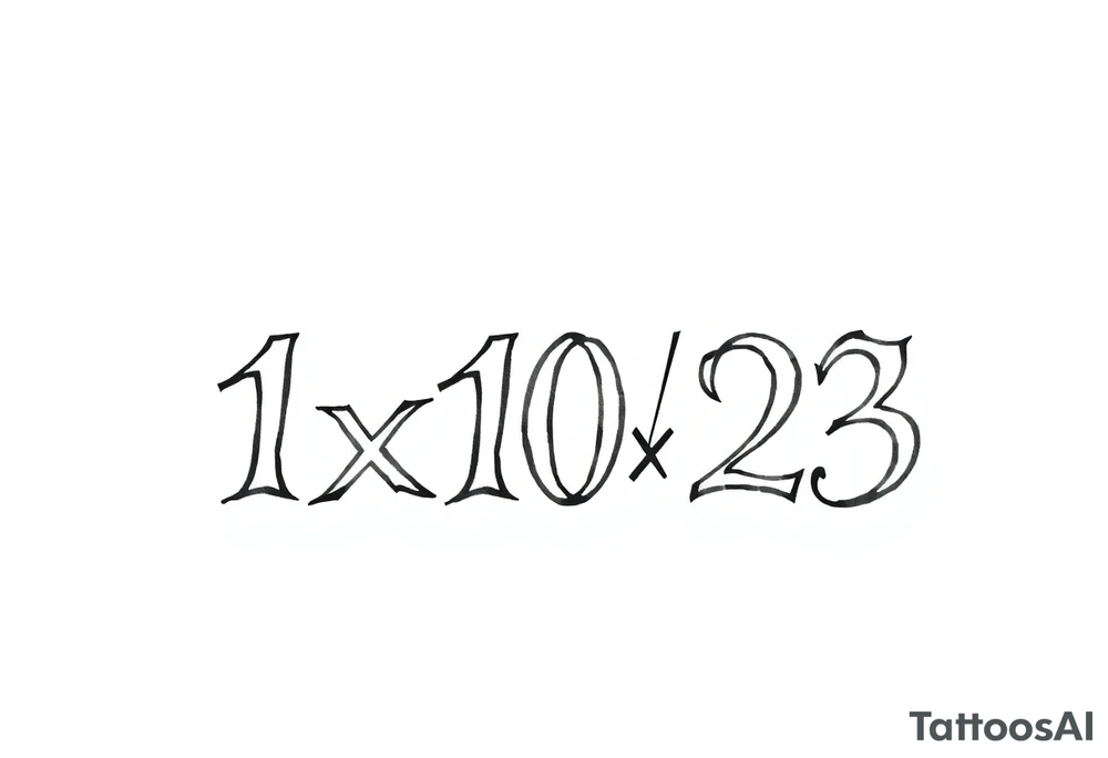 1x10^23 tattoo idea