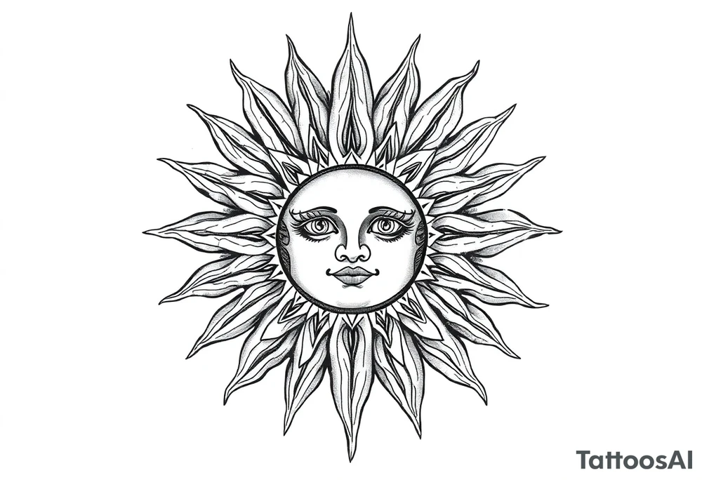 Sun tattoo idea