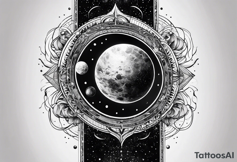 solar system spine tattoo idea