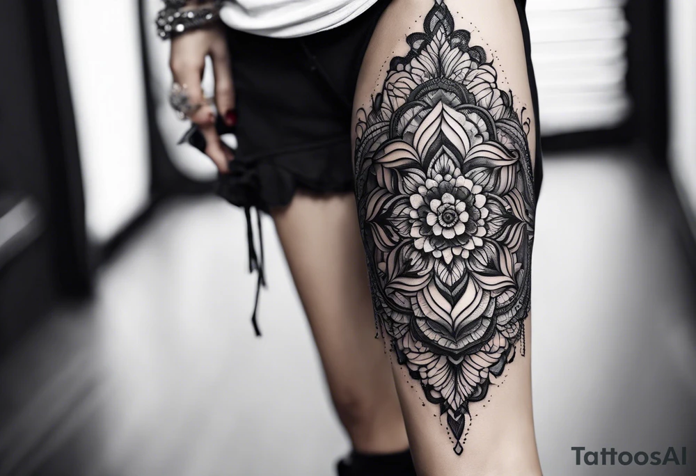 lace ankle tattoo tattoo idea