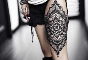 lace ankle tattoo tattoo idea