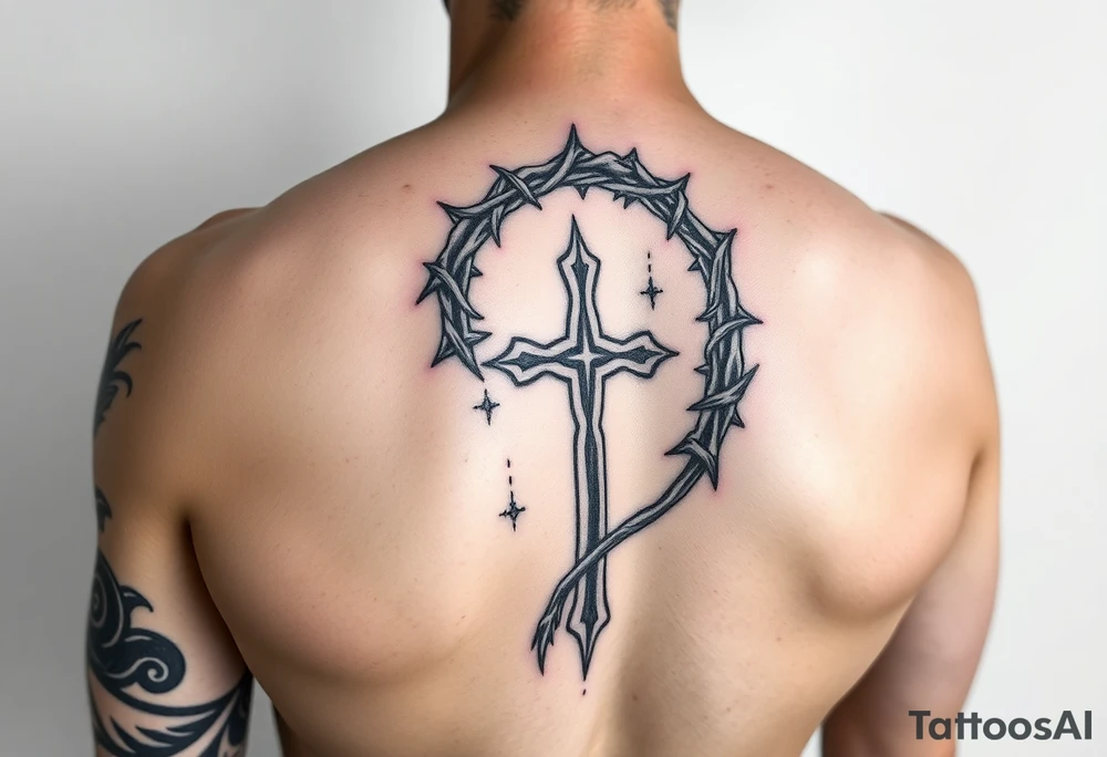 Crown of thorn Spiral wrap sleeve
 include God First + cross in the wrap tattoo idea