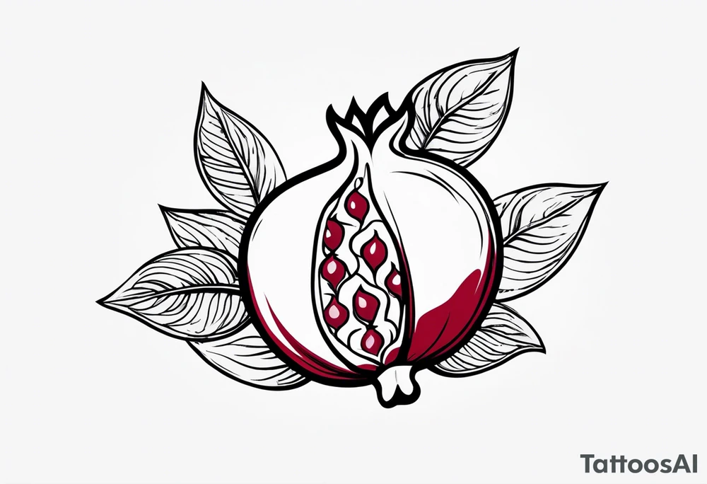 strength, small, nuanced, pomegranate elegant, armenian tattoo idea