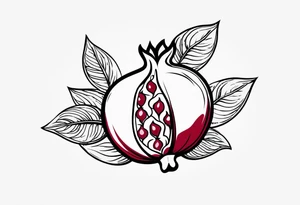 strength, small, nuanced, pomegranate elegant, armenian tattoo idea