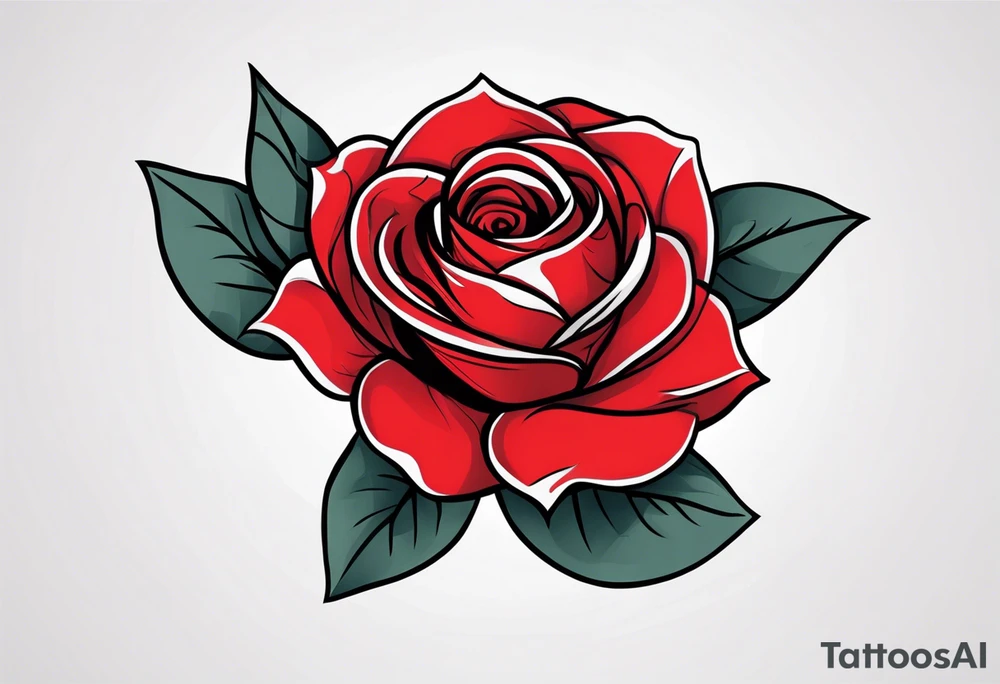 red rose tattoo idea