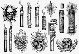 cigarette tattoo idea