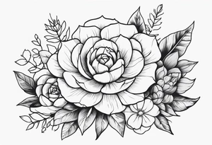 Western floral and succulent forearm sleeve tattoo idea