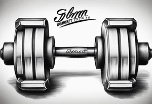 Gym dumbbell funny tattoo idea