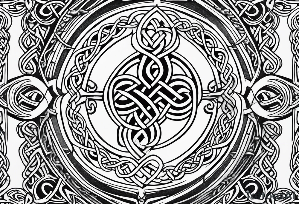 celtic knot music tattoo idea